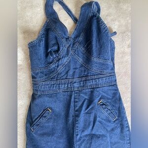 Vintage 1970s denim jumpsuit overalls S